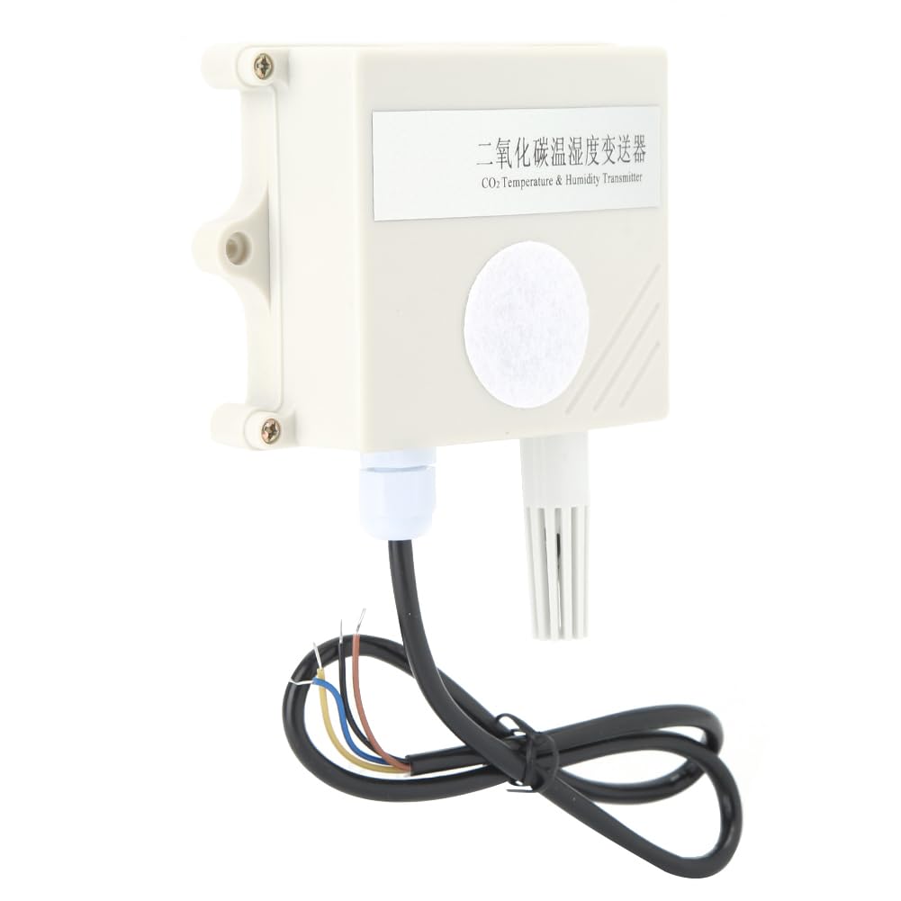 Detector de Sensor de CO2 Tecnología infrarroja de Alta precisión Medición Concentración Temperatura Transmisor de Humedad Comunicación 485 Larga Vida útil Carcasa de PVC