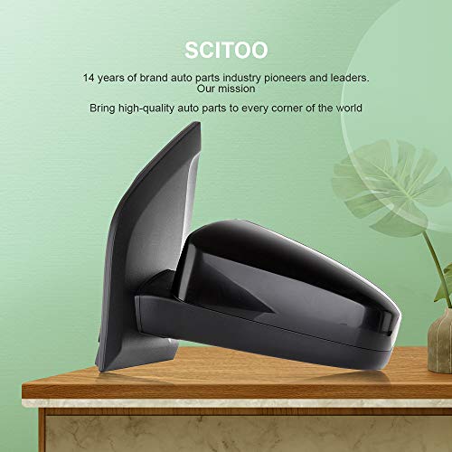 Scitoo Side View Mirror Driver Side Mirror Compatible With 2007-2012 For Nissan Sentra Non-Folding Non-Heated Left Side Mirror Replace Mirror Parts Exterior Mirror Black Ni1320167 #TOP5