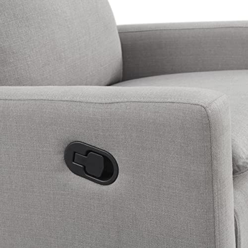 Image of Oxford Baby Uptown Upholstered Swivel Glider and Recliner Nursery Chair, Gray