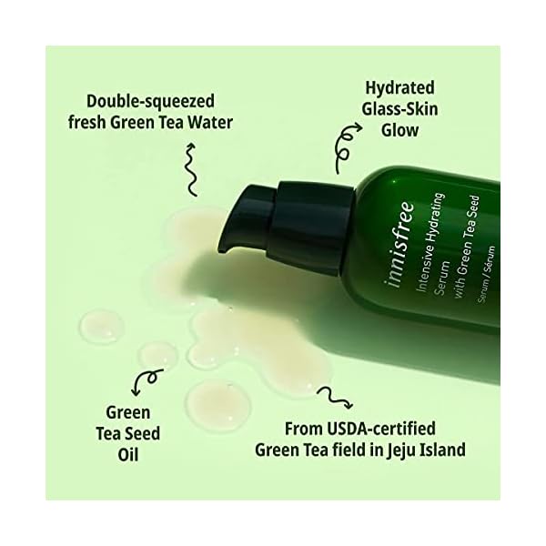 innisfree Green Tea Seed Intensive Hydrating Serum Face Treatment, 2.7 Fl oz (Pack of 1)
