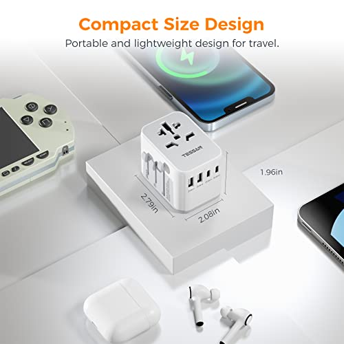 image for TESSAN Universal Travel Adapter, International Plug Adaptor with 2 USB