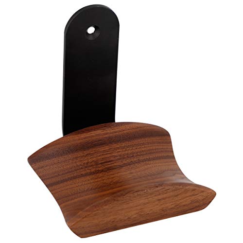 Headphone Stand Wood Wall Mount L-Shape, Walnut Stand for Headset Hanger Accessory