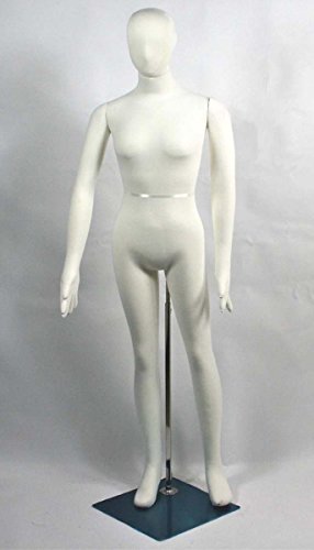 Qubeat Maniquí de Sastre Femenino Mover Brazos móviles Blanco