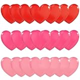 FUPMILPHRANX 45 Pieces Red Pink Heart Shaped Paper Plates Valentine Plates Dinnerware Plates Decorative Tableware for Valentine Wedding Birthday Party Supplies Decoration