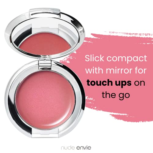 Nude Envie Cream Blush Pink With Hyaluronic Acid - Certified Vegan Cruelty-Free – For All Skin Tones (Greatness) #TOP6
