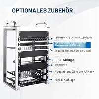GeeekPi Kabel-Durchführung Panel mit Bürstenleiste - 0,5HE - 10-Zoll - Für DeskPi RackMate T0/T1/T2/T0 Plus/T1 Plus/TL1 Netzwerkschränke & 10-Zoll-Serverschrank - Schwarz – Ansicht 7