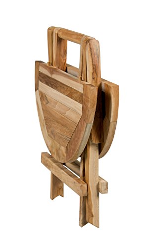 Ambientehome Teakholz Beistelltisch ca. 40 cm Ø Balkontisch Gartentisch – Bild 3
