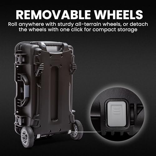 Image of NANUK 935 Waterproof Hard Case with Cubed Foam & Heavy-Duty Wheels, 22 inch x 14 inch x 9 inch - Dustproof, Impact-Resistant & Airline Carry-On Approved - Black