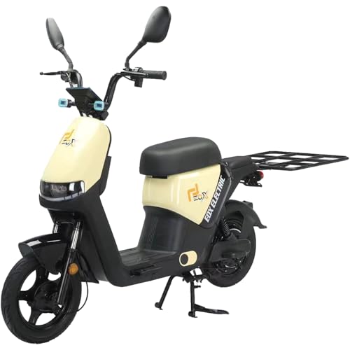 Image of EOX OLO Electric Scooter for Adults with Powerful Motor, Lithium Battery, 45km Mileage, Digital Meter, Tubeless Tyres, Anti-Theft Lock System, 140 KG Weight Support (Non RTO Vehicle with Carrier)