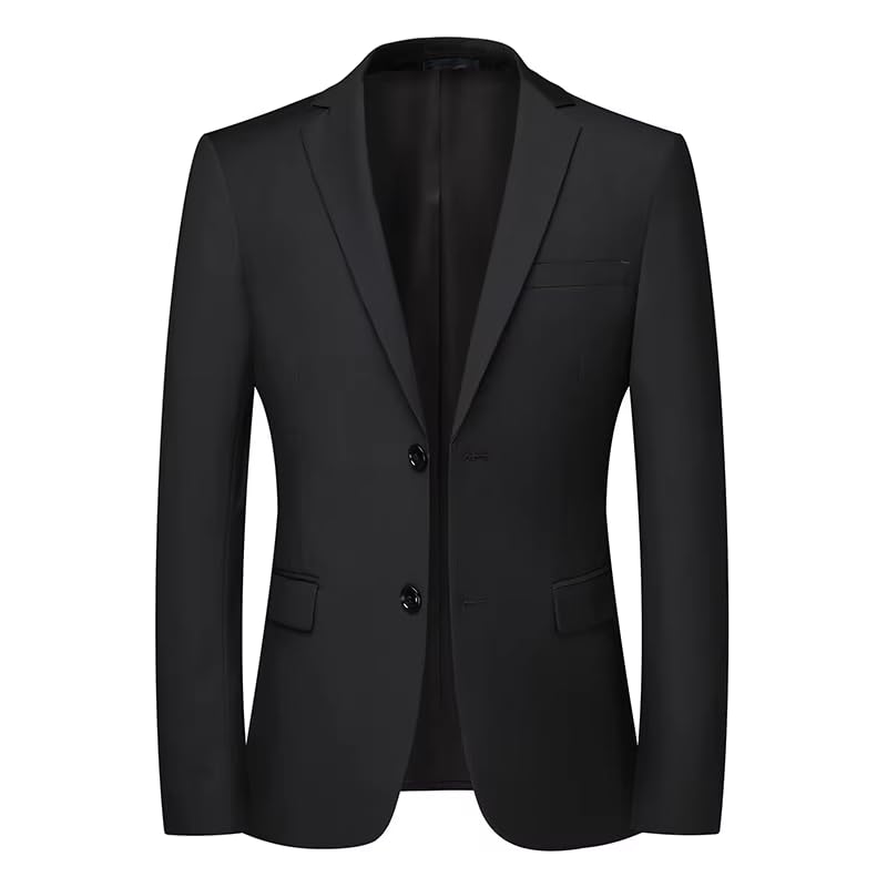 Men's Business Suit Jacket British Style Professional Wedding Blazer for Men-Black3