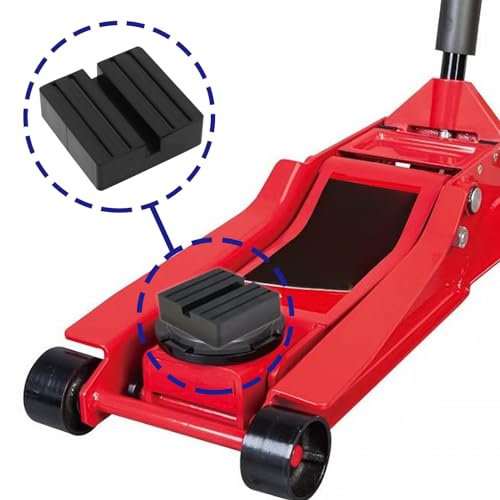 Image of SING F LTD 4pcs Slotted Square Car Jack Rubber Blocks 7.5 x 7.5 x 2.5cm Slotted Rubber Frame Rail Protector Square Pinch Welds Protector Lift Jack Pad for Toe Jack Axle Stands