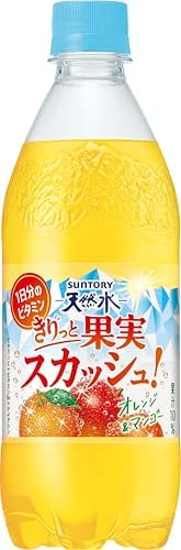 （05:30時点） サントリー 天然水 きりっと果実スカッシュ! オレンジ＆マンゴー 果汁炭酸 500ml×24本