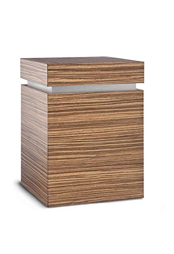 legendURNWood laminate cremation urn casket 'Zebrano' | Cremation Urn for Ashes