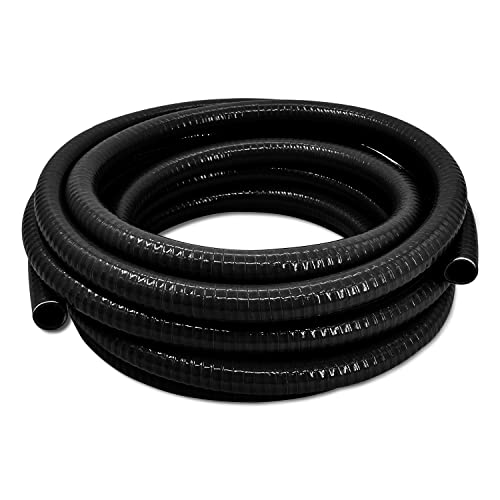 Black Sealproof Flexible Pvc Pipe - 2 Inch Dia Hose, 50 Feet Length, For Pond Tubing,Irrigation And Water Gardens, Premium Flexible Water Tubing #TOP6
