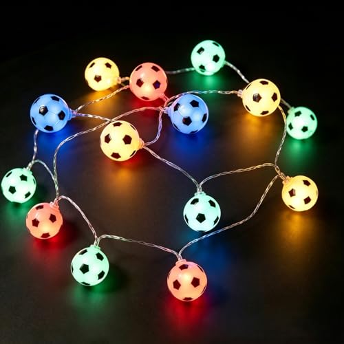 Cirkooh Soccer Ball String Lights, 9.8Ft/3M, 20 LED, Battery Operated