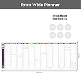 Giftinghouse 2026 Wall Planner Extra Wide (120 x 42 cm) | Full Year to View Calendar UK | Colour Coded Month Design | Non-Laminated Uncoated Paper | Includes Rolled Tube & 6 Mount Stickers - Image 2