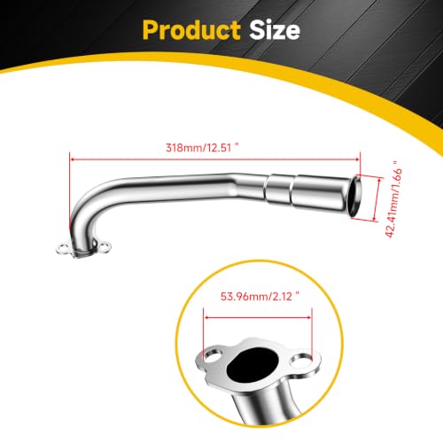 Image of HIAORS 212cc Trumpet Exhaust Pipe Kit for Predator 212 Mini Bike Go Karts