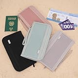 RFID Blocking Passport Holder Family Travel Holiday Wallet Accessories Document Organiser for Tickets Cash Passport ID Card Credit Cards Pen Waterproof Cover Travel Essentials Case for Women Men - Image 7