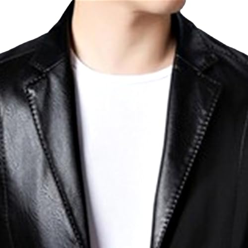 Blazer de cuero para hombre DGHM-JLMY miniatura 2