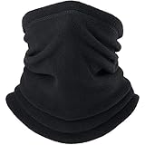AXBXCX Neck Warmer Gaiter Balaclava - Windproof Ski Mask - Cold Weather Face Motorcycle Mask Cycling Skull Cap Thermal Scarf for Running Snowboarding Fishing Hunting Off-roading Black