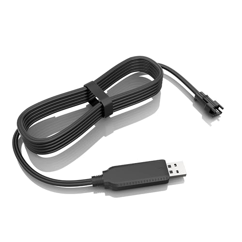 FITE ON USB Battery Charger Cable 3.7V SM-2P Connectors Compatible with RC Cars, Stunts, Trucks, Vehicles, Drones, and Gel Blaster Toys with LED Indicators Li-Po and Li-ion Battery Charger (1)
