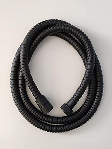 Roger Flexo douche en acier inoxydable noir mat (1,5m)