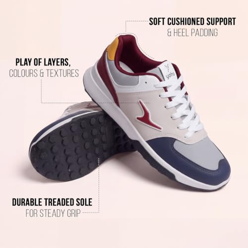 Image of YOHO Men's Sneakers Flo & Blazer | Stylish & Comfortable | Low Top, Lace Up Casual Shoes for Man /Gents