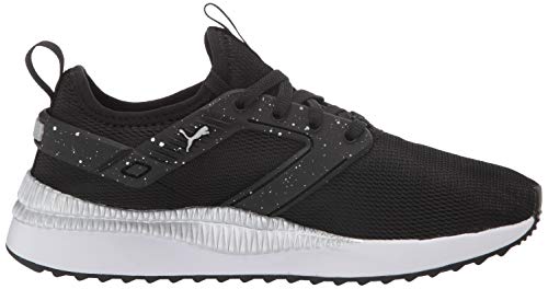 PUMA PUMA Women's Pacer Next Excel Sneaker, Black Silver White, 6.5 M US