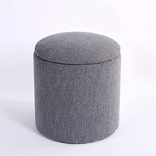 Tabouret en tissu premium avec coffre pour entrée et séjour