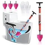 Rohrreinigungspumpe & Druckluft-Rohrreiniger für Haushalt | Pressluft Abflussreiniger Pumpe für Verstopfungen in Toilette, WC, Siphon & Rohren | Effektiv, Schnell & Sauber | Ideal für den Hausgebrauch