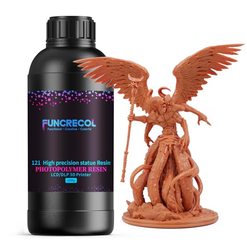 Image of 3D Printer Resin, Wear Resistant Resin for Miniatures, Ceramic-Matte Finish 16K Ultra-High Precision & Durable for LCD /DLP /MSLA Printing, Red Wax Resin 1KG | 16K High-Precision,Low-Odor,Matte Finish