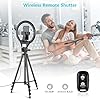 Sensyne 10'' Ring Light with 50'' Extendable Tripod Stand, LED Circle Lights with Phone Holder for Live Stream/Makeup/YouTube Video/TikTok, Compatible with All Phones #1