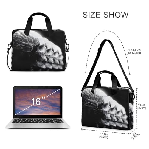 Bolso maletín para laptop con estampado calaveras miniatura 4