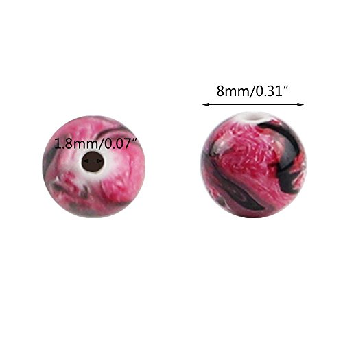 Whonline 300 Pezzi di perline rotonde colorate in