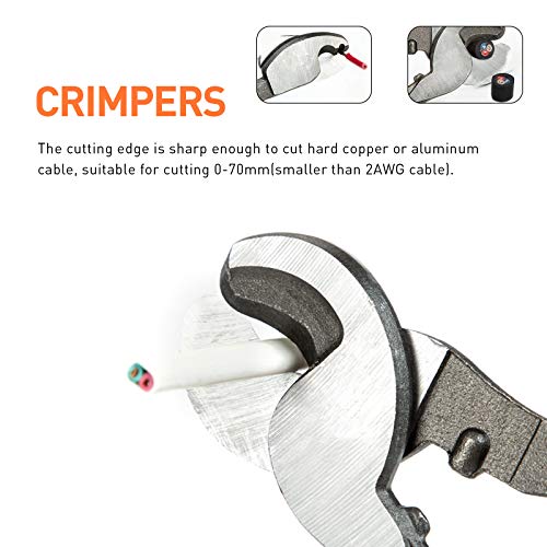 image for SETROVIC Battery Cable Wire Lug Crimping Tool, Wire Lug Crimper Tool w