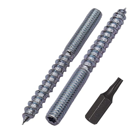 SKIR'CO (20 pièces) Boulons de suspension M6 x 60 mm, Vis à cheville à filetage double extrémité, Boulons à double tête