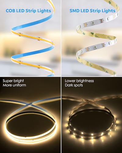 Tira LED COB 24V 10 m 3000K Blanco Cálido Flexible miniatura 6
