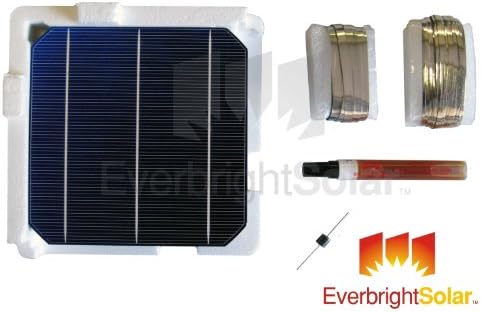 80 High Power Tested Mono 6x6 Solar Cell 3.9w - 4.1w DIY Solar Panel Kit w/Wire, Flux, Diodes