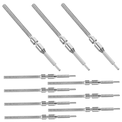 VERDANVERSE - VERDANVERSE Kit De Tiges Remontoir pour Montre MéCanique 8200 10 PièCes Accessoires De RéParation en Acier Argenté Facile À Installer Et Portable