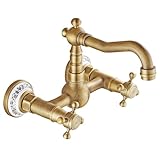 Mitigeur Salle de Bain Ancien Mural adopte une interface standard G1/2, dispose d'accessoires complets et est facile à installer. Aucun plombier requis, facile à installer par vous-même. Parfait pour vos vanités de salle de bain, lavabos, etc.