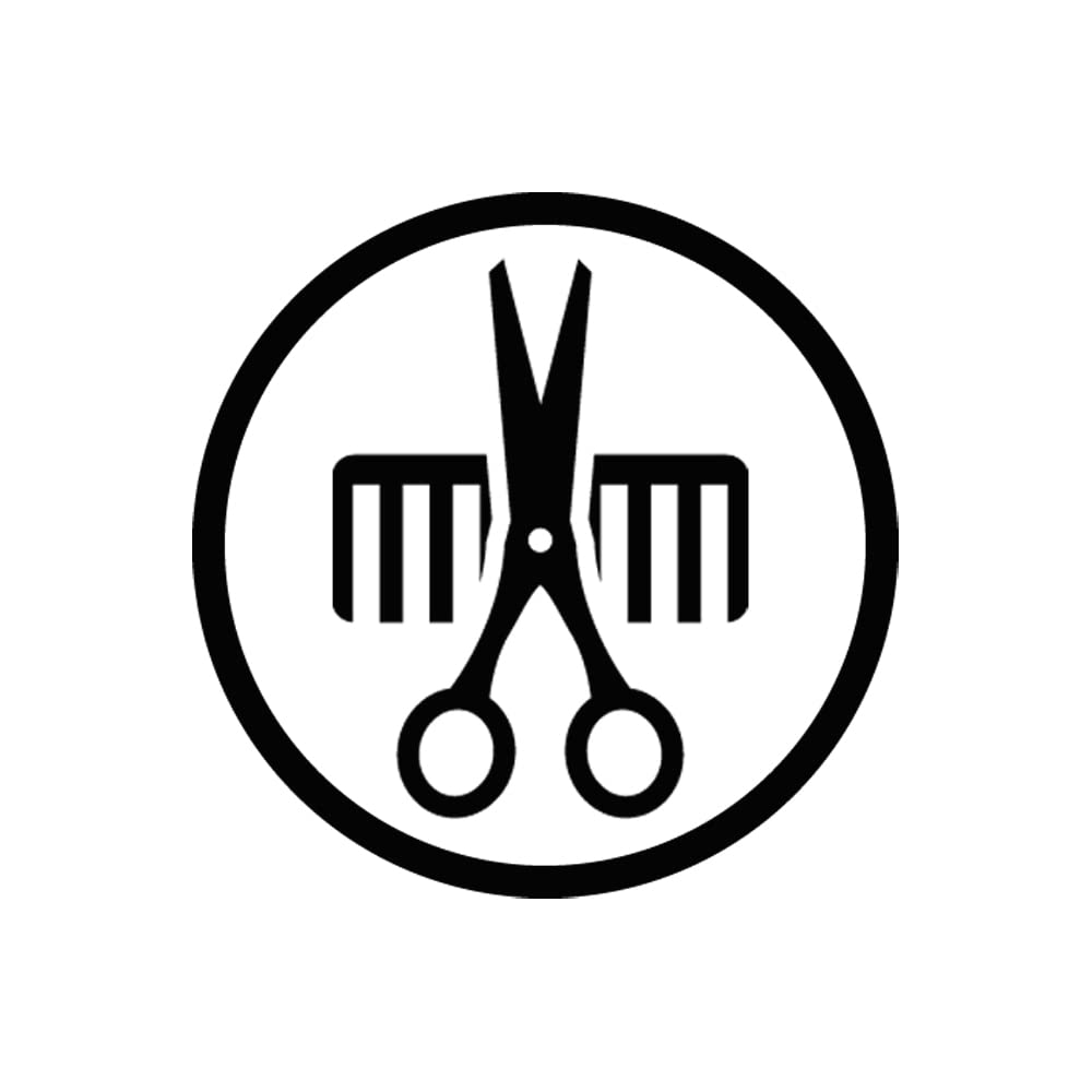 Stamps Black Comb Scissors Image,11Mm Hairdresser/Barber Loyalty Card Stamp, Reinkable Self-Inking Stamp ( Ink)
