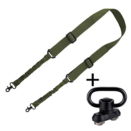 BOOSTEADY 2 Point Traditional Gun Sling Shoulder Strap Trigger Snap with QD Swivel Mount Adjustable