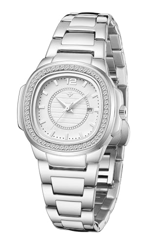 Montre femme étanche acier carré finie la peur des rayures