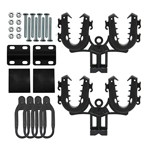 Gun Rack, Gun Mount,Gun Holder For Two Rifles/Long Guns/Bows Or Other Tools (Black) For Atv Utv Outdoor Indoor #TOP1