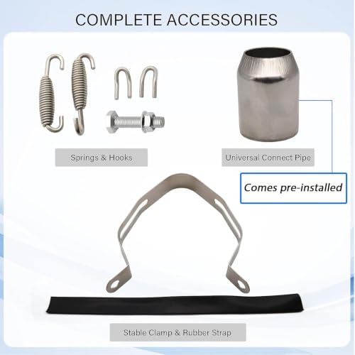Image of Motorcycle Slip On Muffler,1.5-2 inch Carbon Fiber Unversal Slip on Silencers & Mufflers For Dirt Bike Street Bike Scooter ATV Racing Pipes