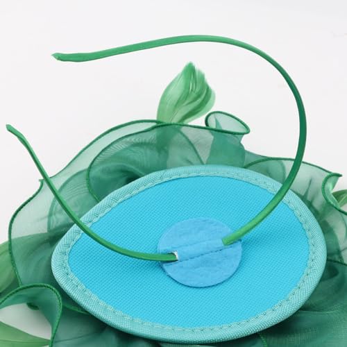 Image of DRESHOW Fascinators Hat Tea Party Headwear Ribbons Feathers on a Headband and a Clip for Women