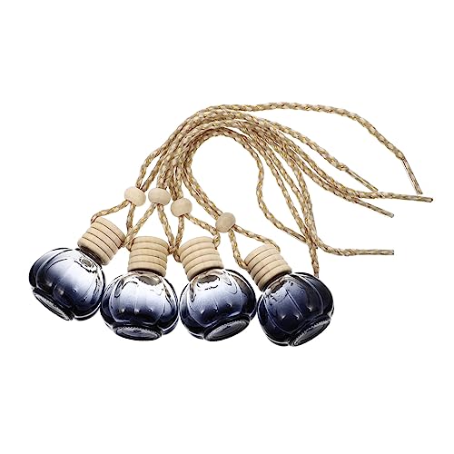 BUGUUYO 4 Piezas Botella de aromaterapia difusores de aceite de coche botella colgante difusa car air freshener car vinyl ambientador accesorio de decoración de coche decoración del coche