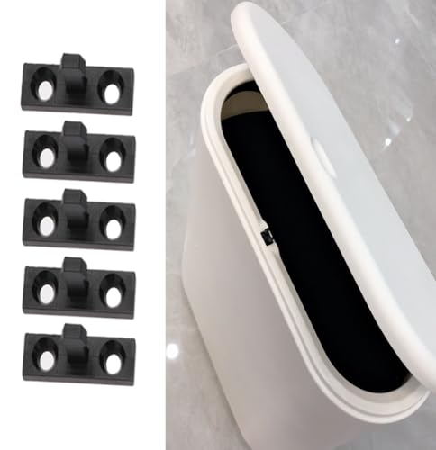 10Sets schwarzer Kunststoff Müllbehälter Deckel Schloss Schnallen Universal Müllbehälter Ersatz Presse Schnalle Verriegelung Clips Schlüssel Schalter für den Einsatz zu Hause und im Freien