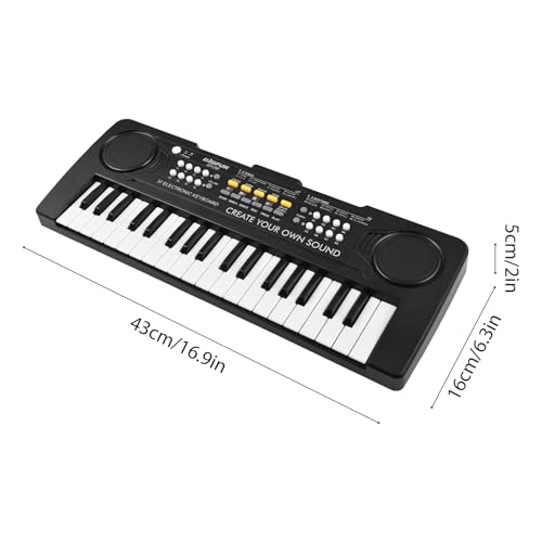 Btuty Clavier électronique à 37 touches, 8 tons, 8 rythmes, 11 démos et 4 effets sonores pour instruments, double mode d’alimentation, clavier de piano de musique portable, cadeau pour les débutants - Les Beatles, Paul McCartney, John Lennon, RIngo Starr, George Harrison Btuty Clavier électronique à 37 touches, 8 tons, 8 rythmes, 11 démos et 4 effets sonores pour instruments, double mode d'alimentation, clavier de piano de musique portable, cadeau pour les débutants – Image 8
