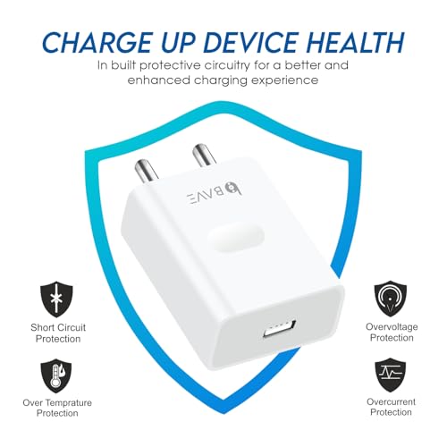 Image of BAVE 33W SuperVOOC Fast Charger with USB-A to Type-C Cable| Compatible with OnePlus Nord CE 4, 3, 2, Oppo Reno & Realme Narzo Series| Supports VOOC, Warp & Dart Charging| White